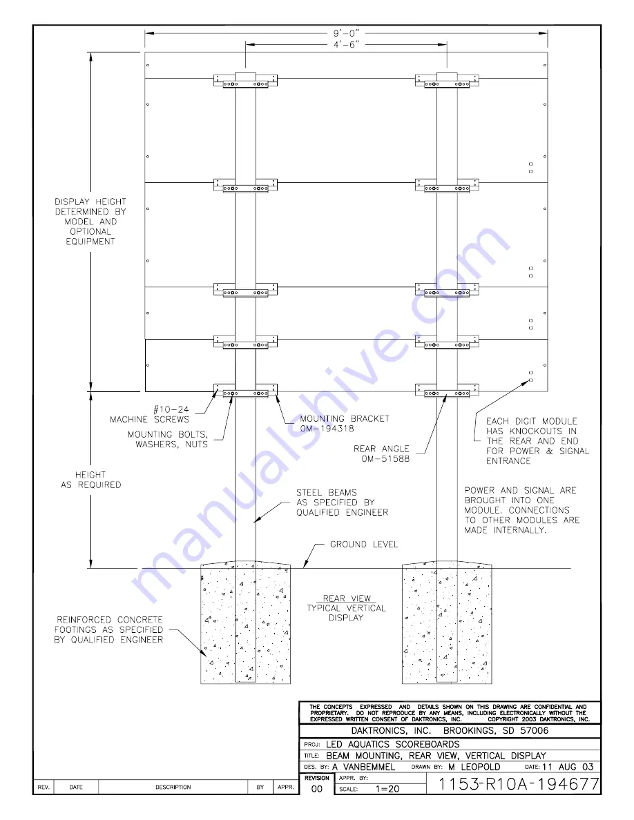 Daktronics SW-2101 Display Manual Download Page 50