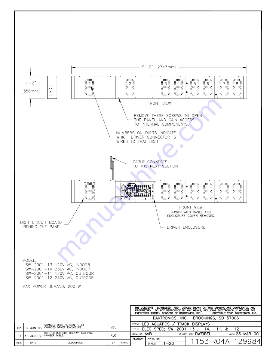 Daktronics SW-2101 Скачать руководство пользователя страница 61