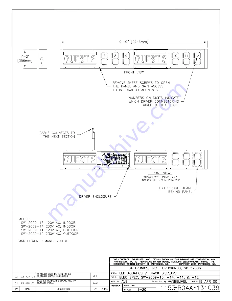 Daktronics SW-2101 Скачать руководство пользователя страница 75