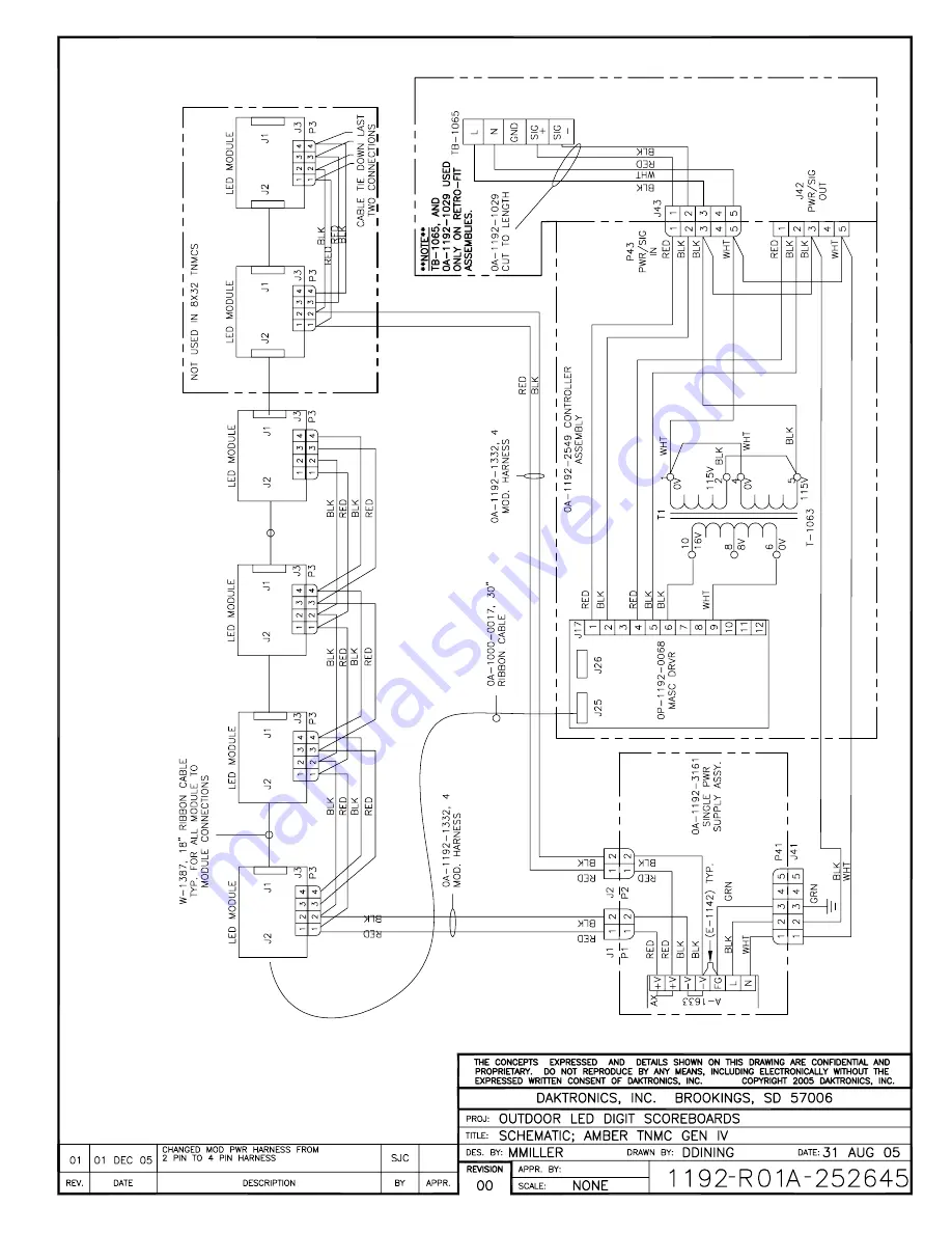 Daktronics TN-2011 Display Manual Download Page 66