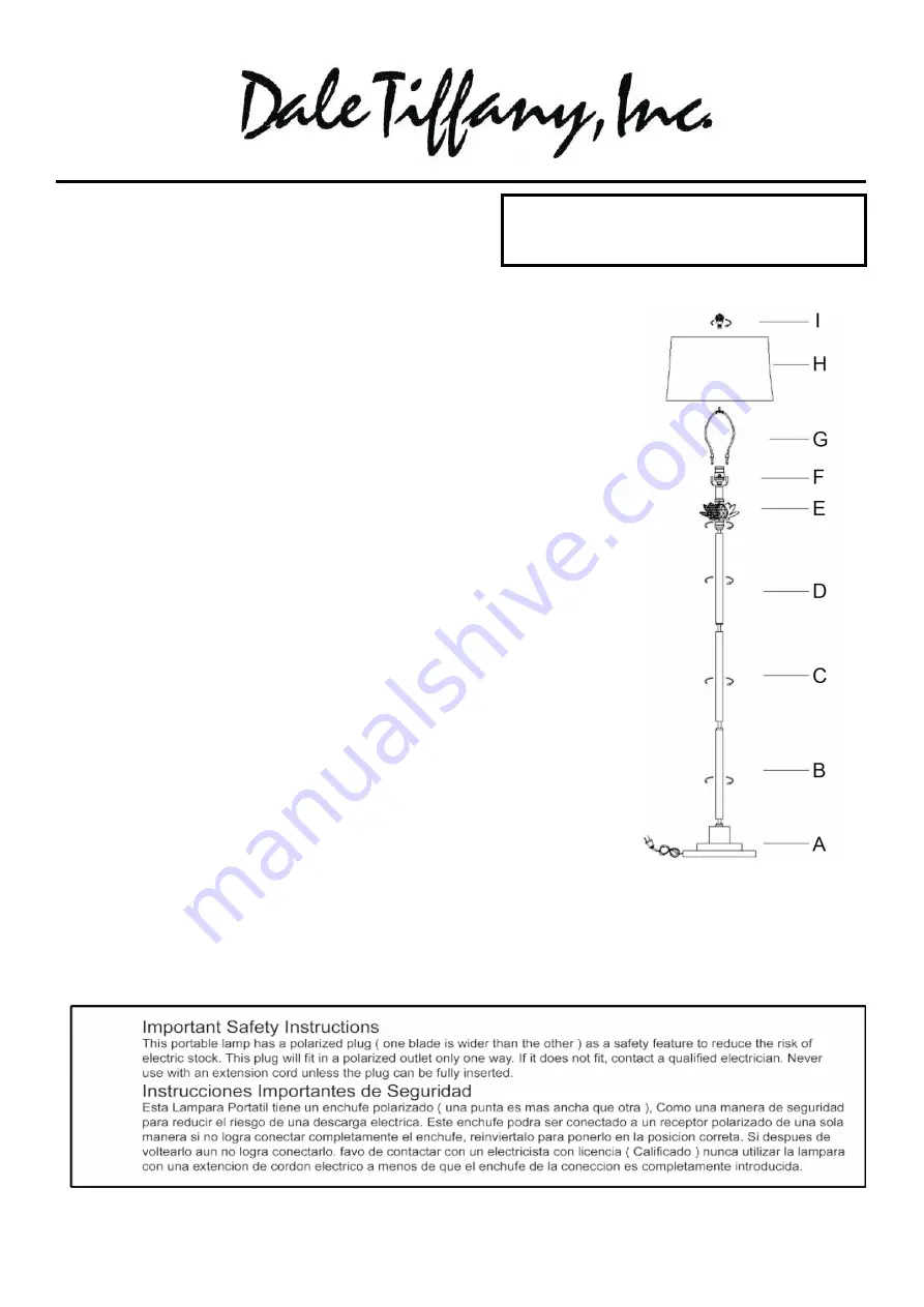 Dale Tiffany GF11257 Assembly Instructions Download Page 1