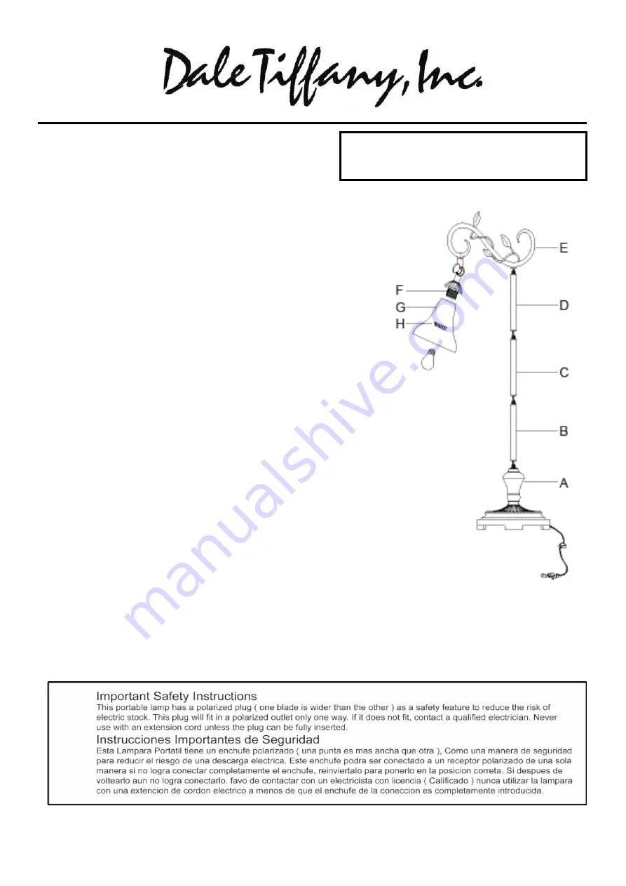 Dale Tiffany TF90263 Assembly Instructions Download Page 1