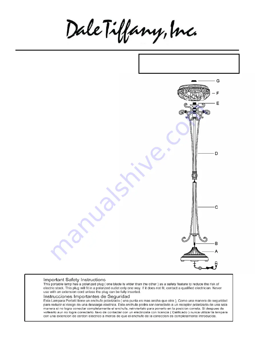 Dale Tiffany TR13068 Скачать руководство пользователя страница 1