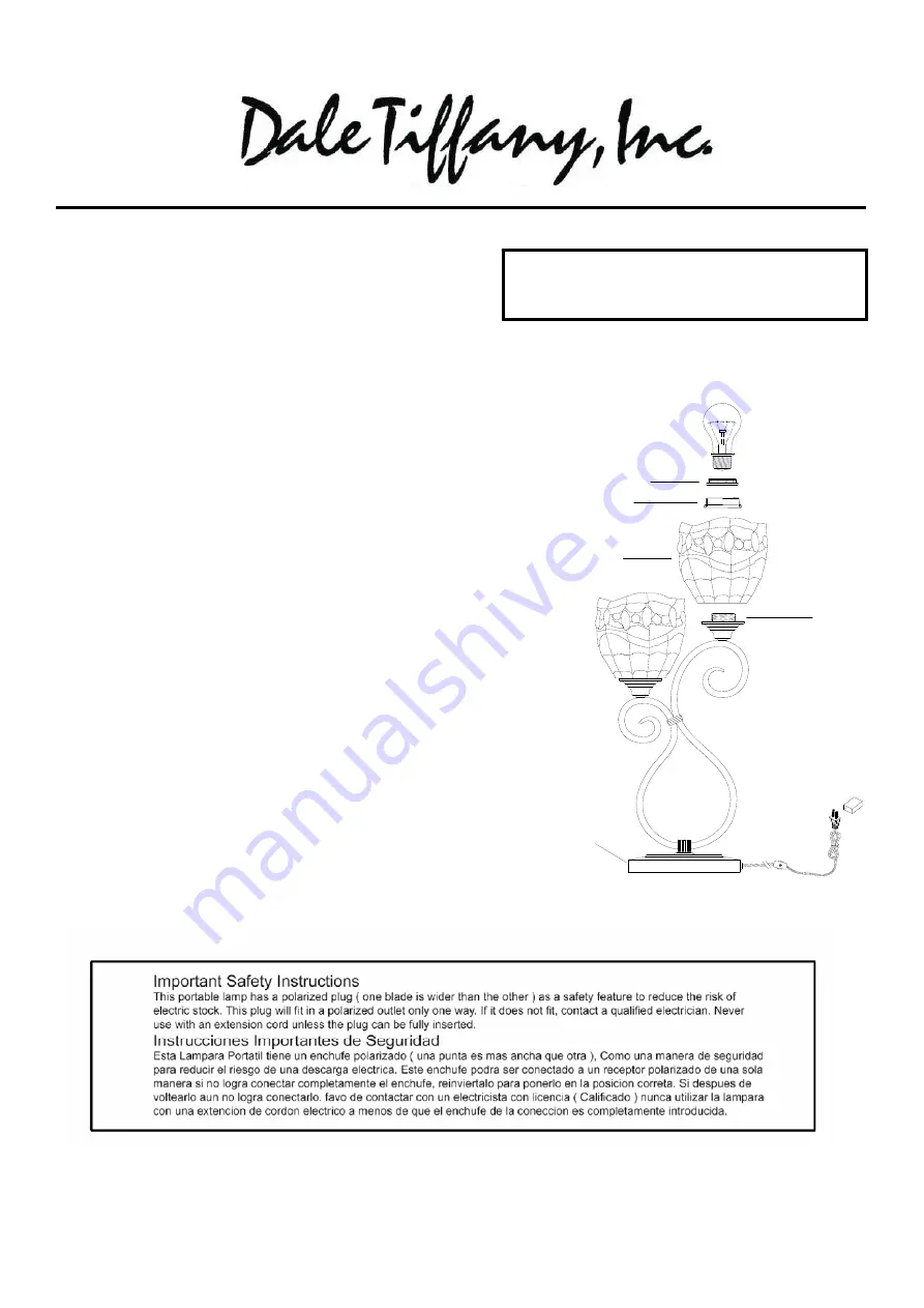 Dale Tiffany TT12426 Assembly Instructions Download Page 1