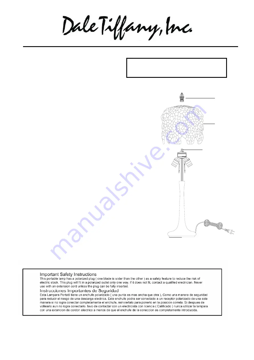 Dale Tiffany TT13004 Assembly Instructions Download Page 1