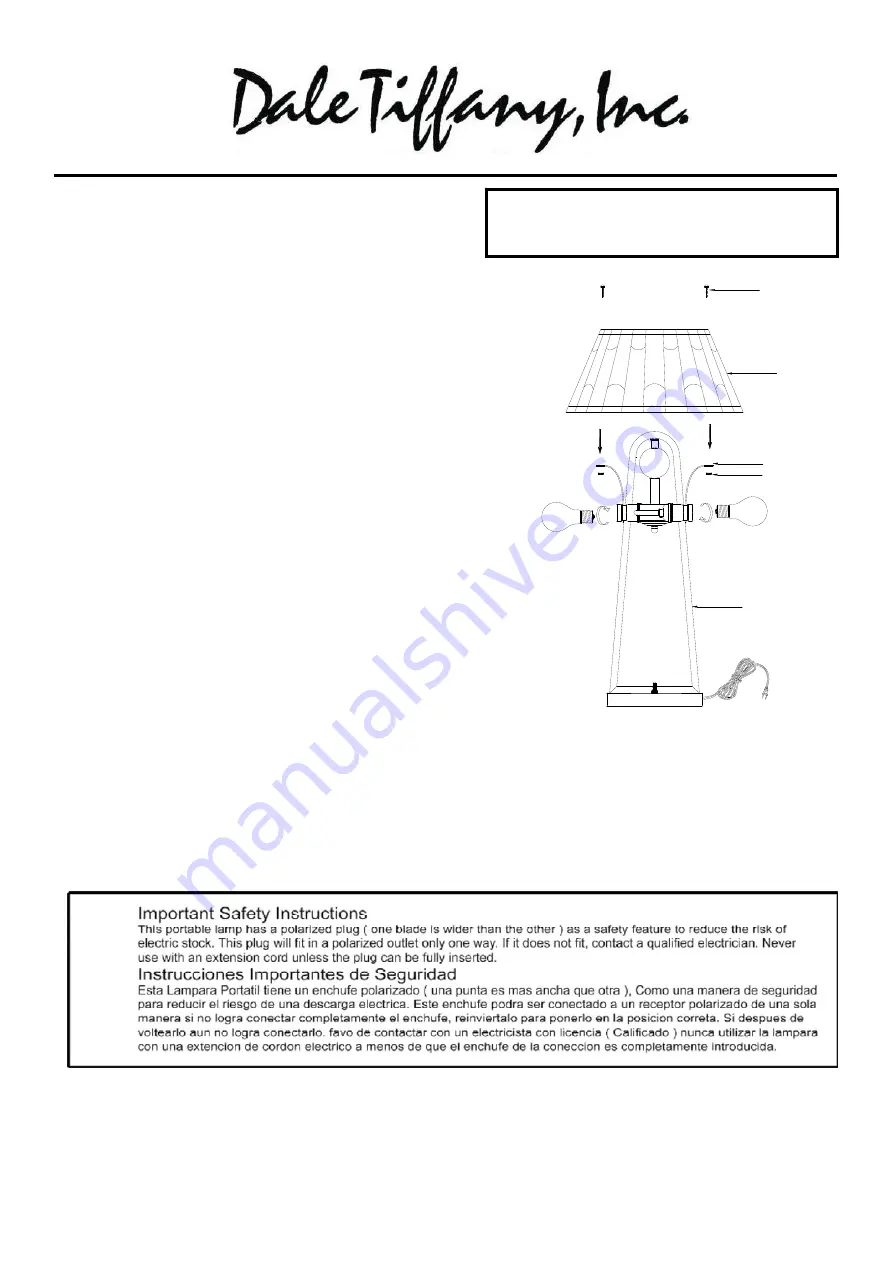 Dale Tiffany TT13195 Assembly Instructions Download Page 1