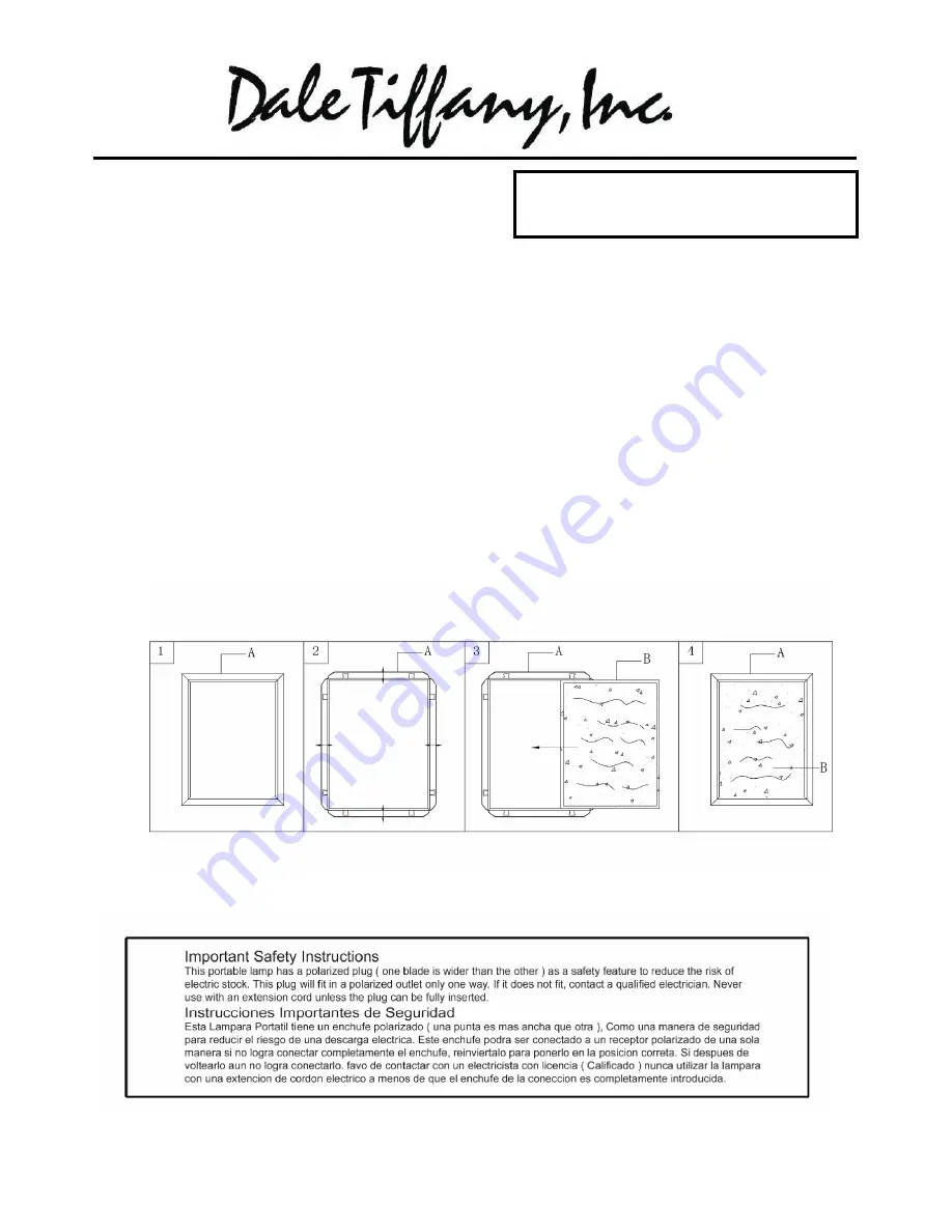 Dale Tiffany TW18209LED Скачать руководство пользователя страница 1