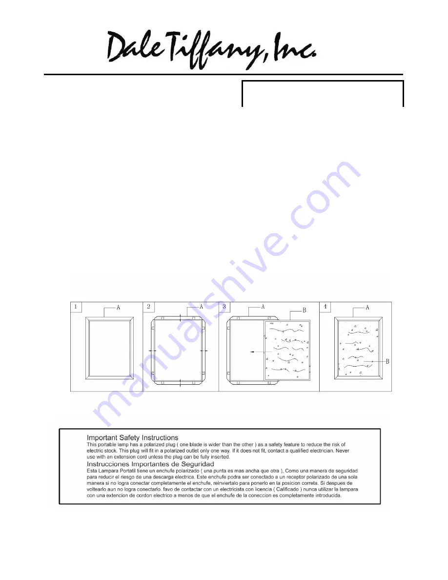 Dale Tiffany TW18209LED Assembly Instructions Download Page 2