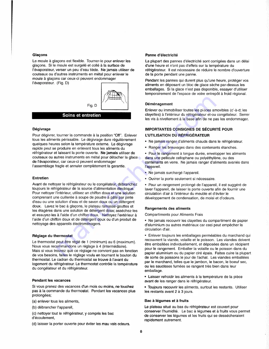 Danby DCR326 Owner'S Manual Download Page 9