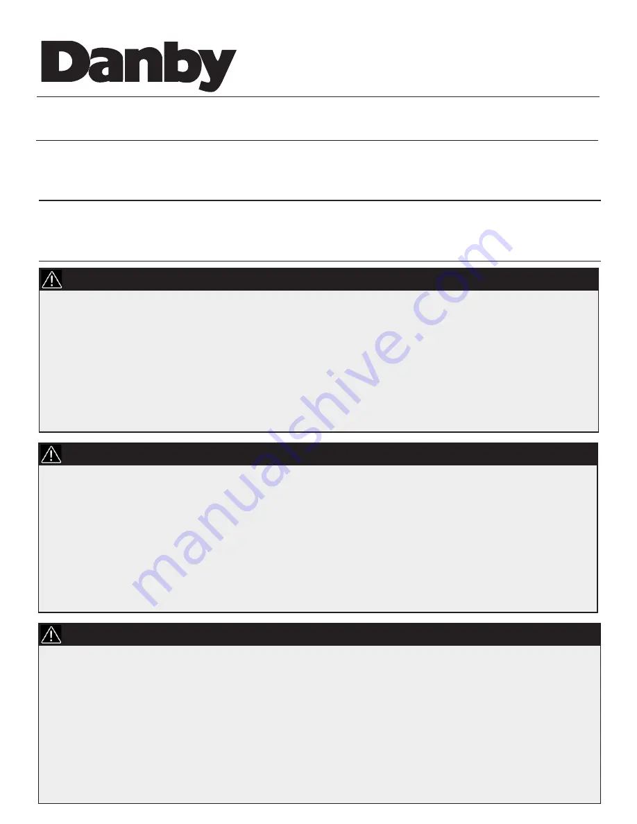 Danby DDR030EACWDB Owner'S Use And Care Manual Download Page 2