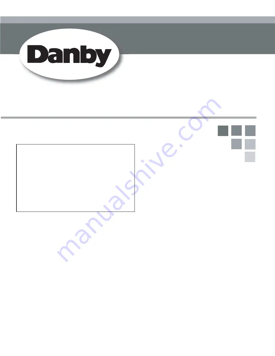 Danby DDW631WDB Скачать руководство пользователя страница 1