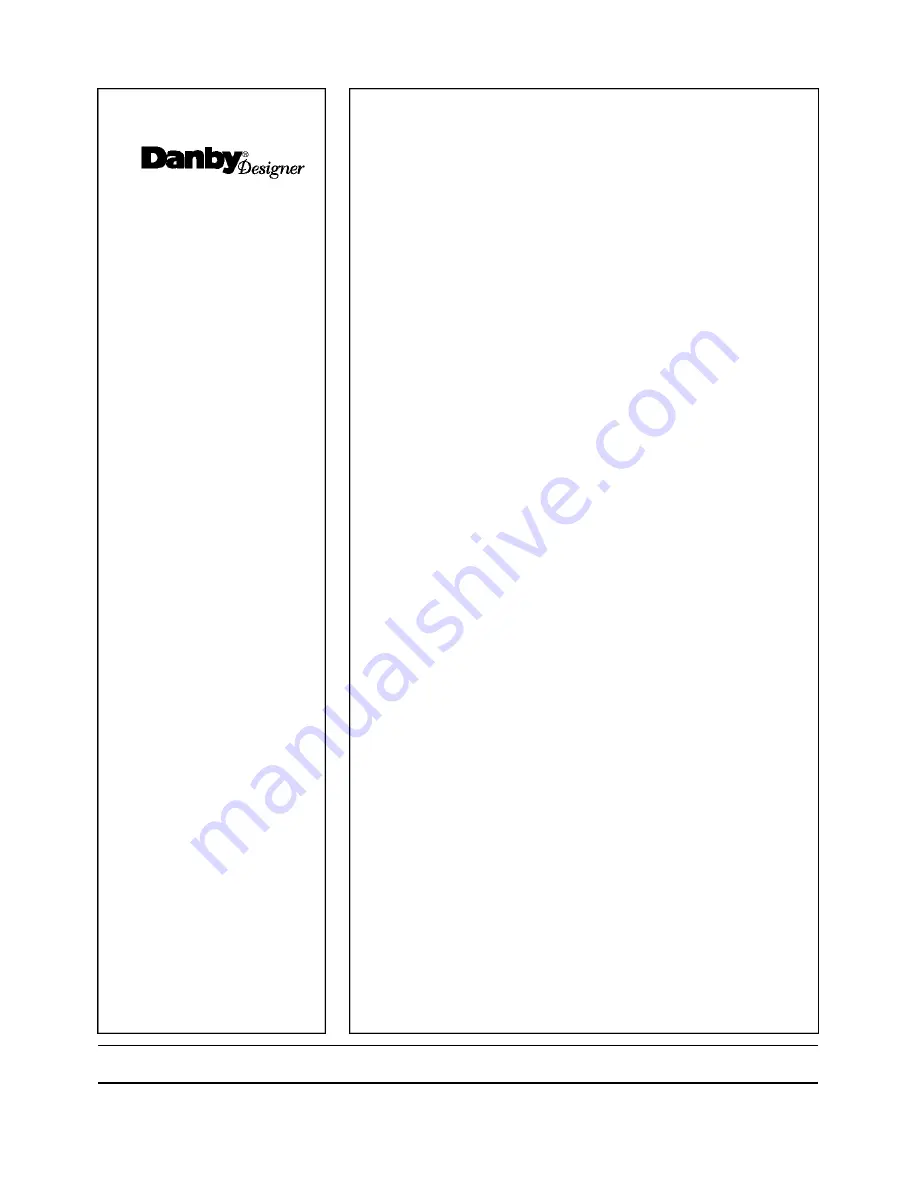 Danby Designer DFF9102W Owner'S Manual Download Page 8