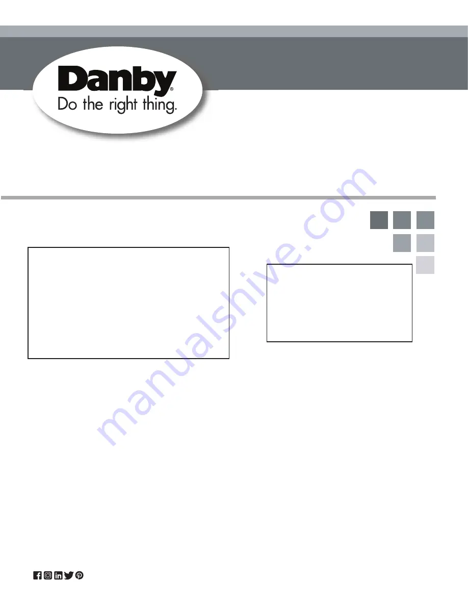 Danby DFF101B1BDB Owner'S Manual Download Page 1