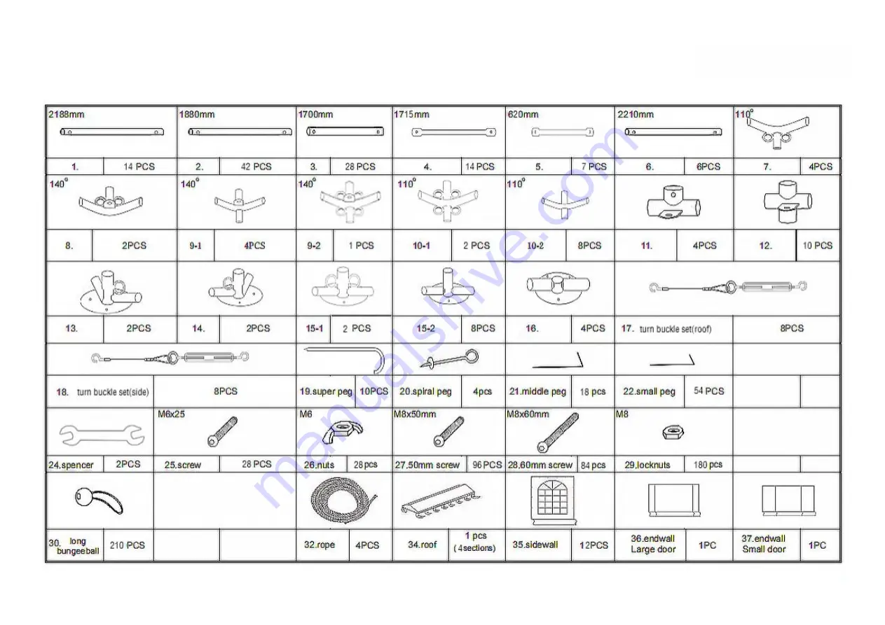 Dancover CombiTent PARTY TENT SEMI PRO Manual Download Page 4