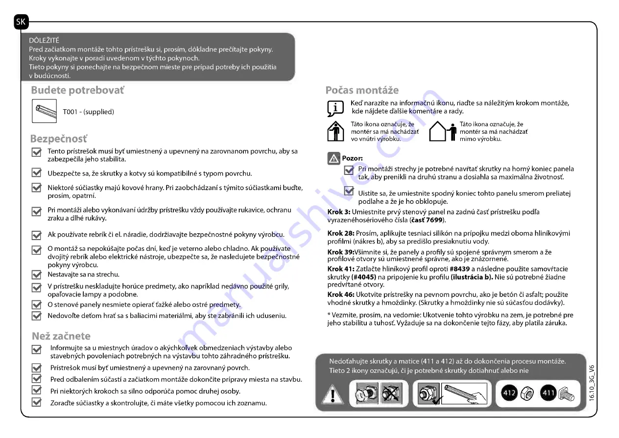 Dancover SkyLight Shed Скачать руководство пользователя страница 16