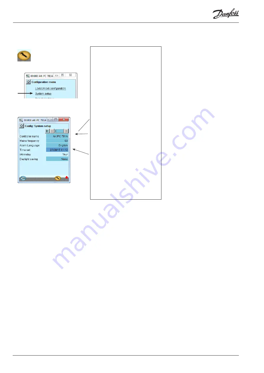 Danfoss AK-PC 781A User Manual Download Page 54