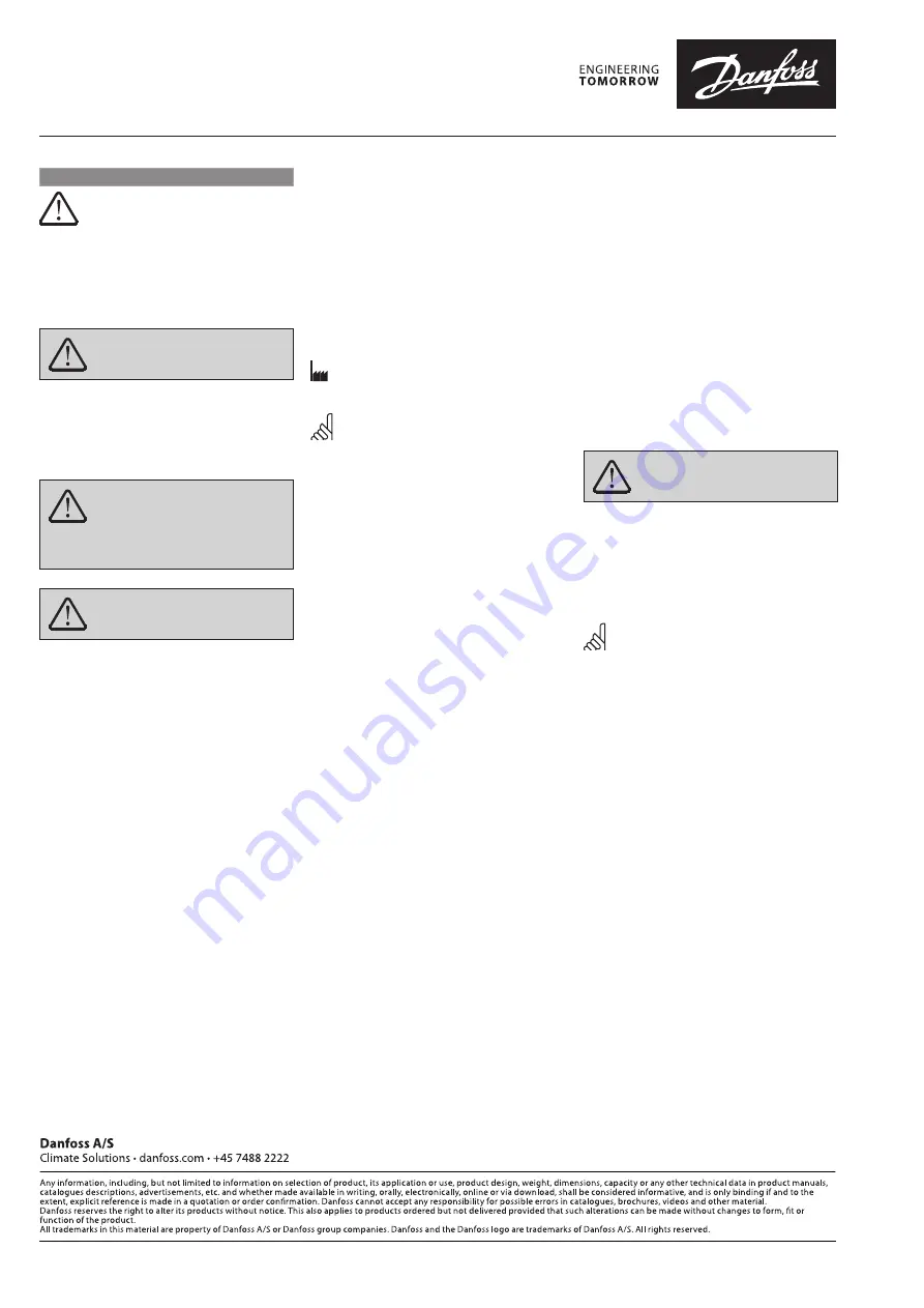 Danfoss AME 120 NLX-1 Operating Manual Download Page 4