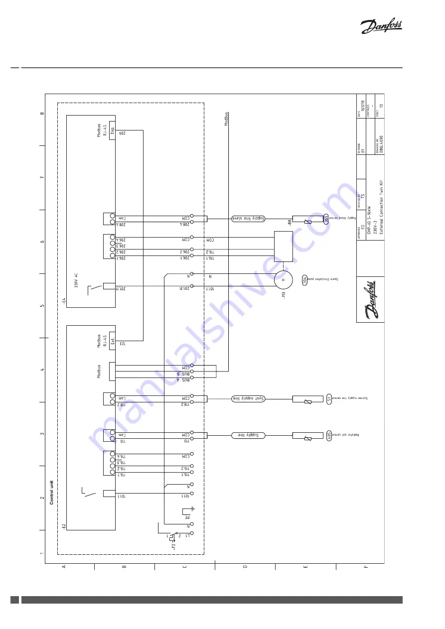 Danfoss DHP-iQ 230V 1N Wiring Diagram Download Page 42