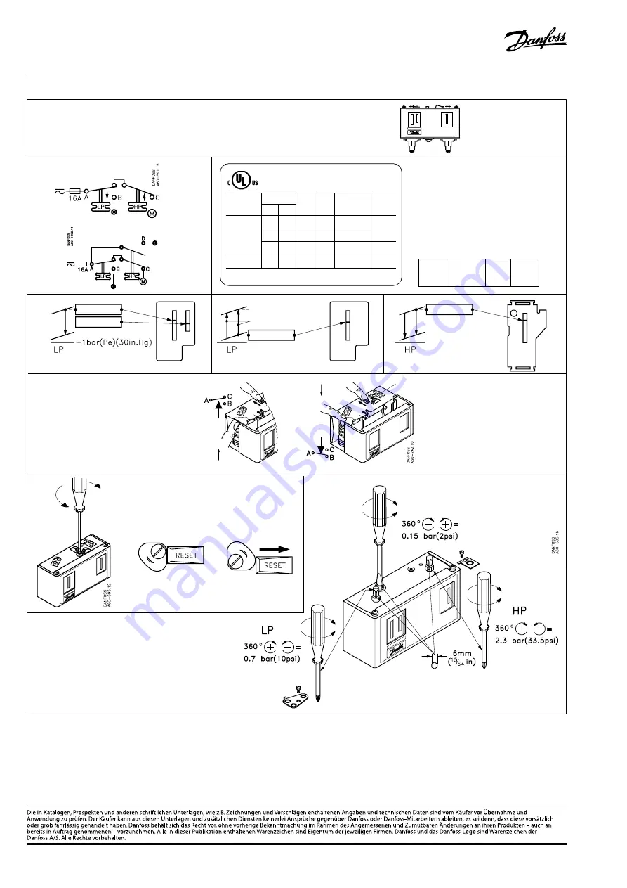 Danfoss OP-LSQM Series Instructions Manual Download Page 16