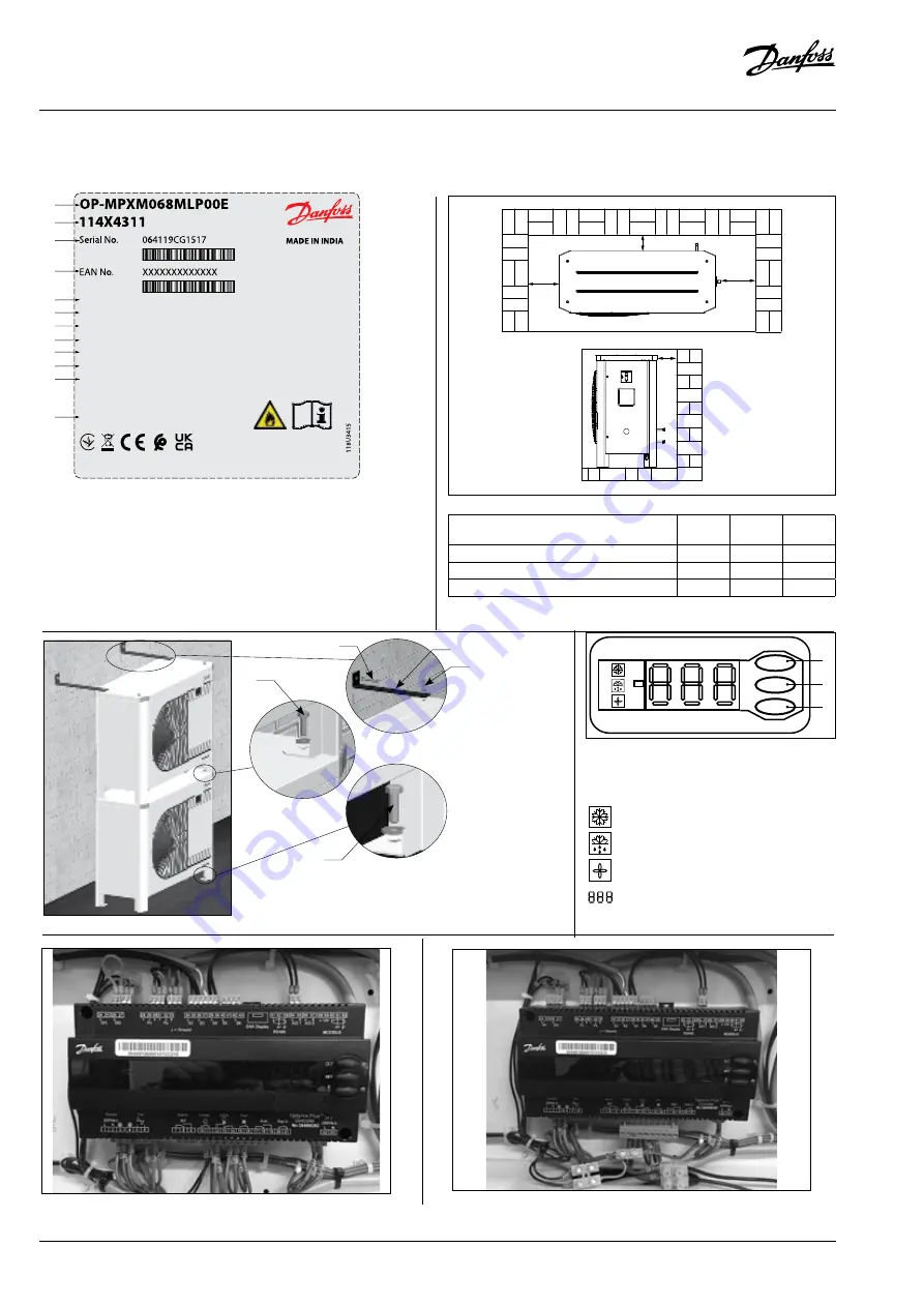 Danfoss Optyma Plus OP-LPV Instructions Manual Download Page 62