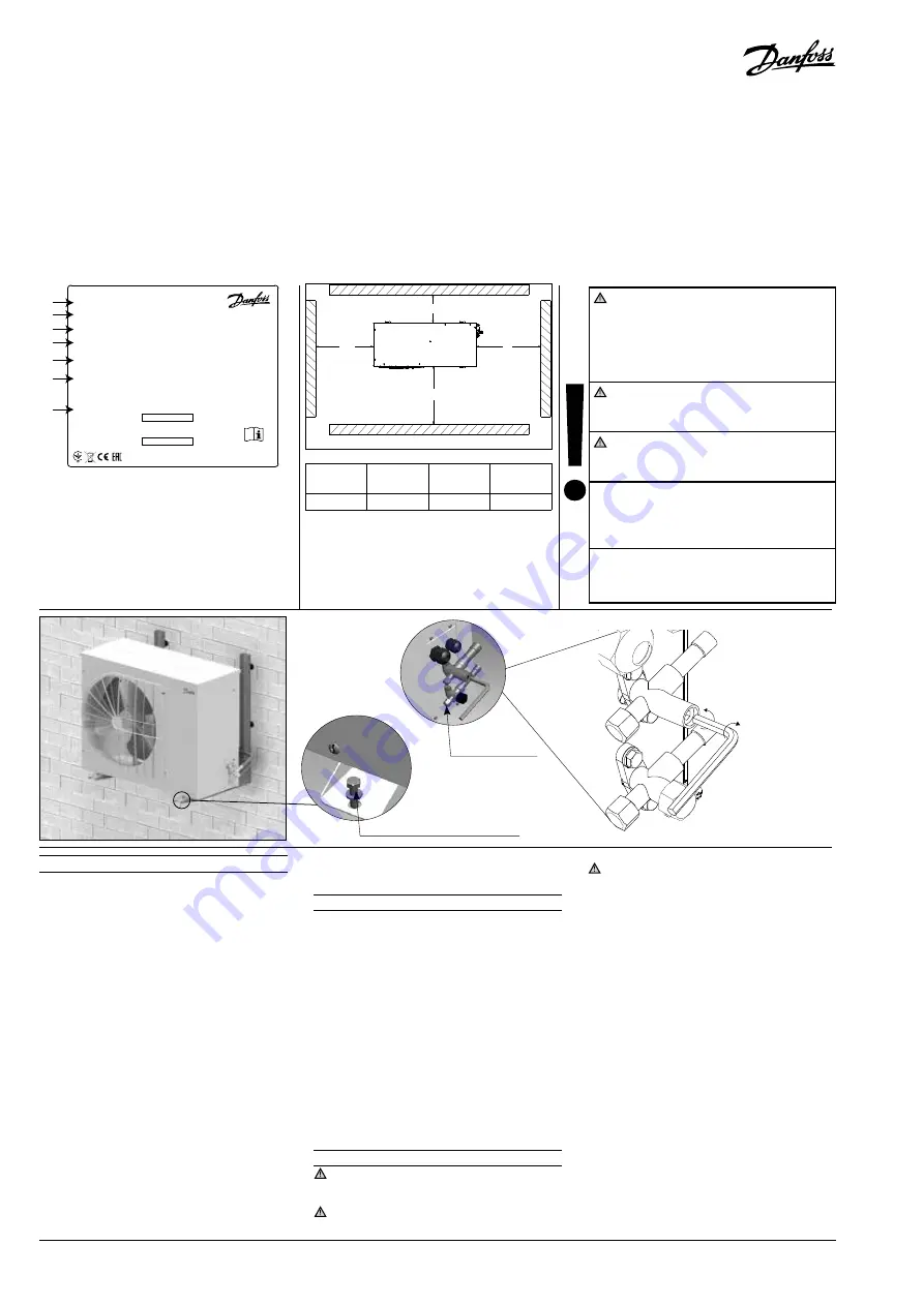 Danfoss Optyma Slim Pack OP-LSQM Series Instructions Manual Download Page 62