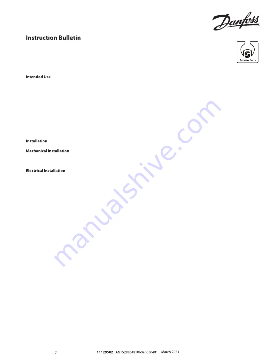 Danfoss Series 90 Installation Manual Download Page 1