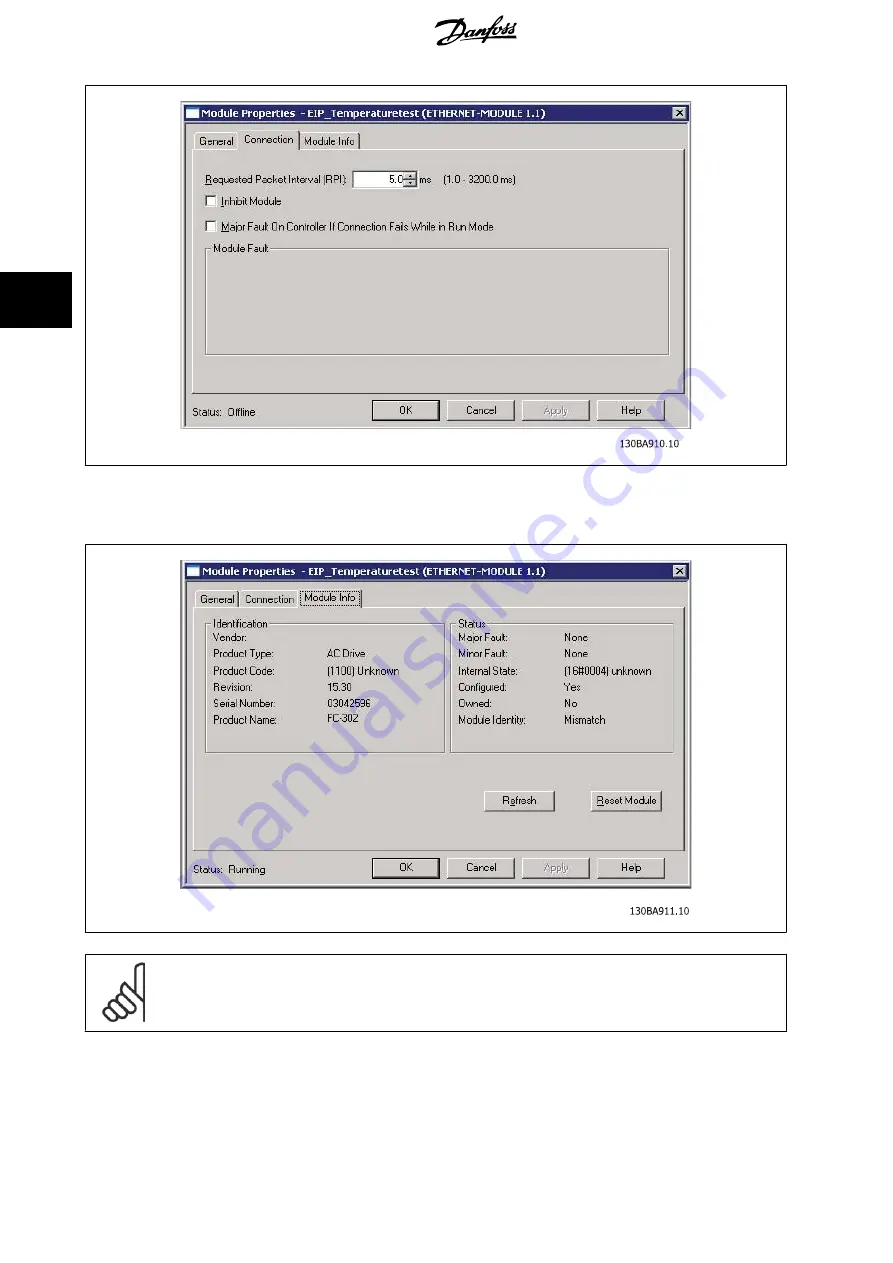 Danfoss VLT MCA 121 EtherNet/IP Manual Download Page 18