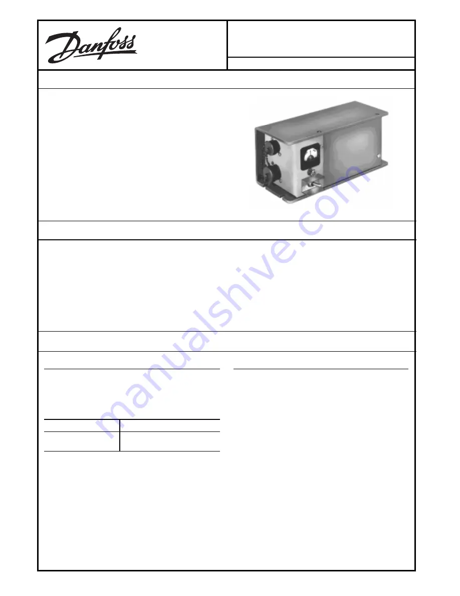 Danfoss W894A Скачать руководство пользователя страница 1