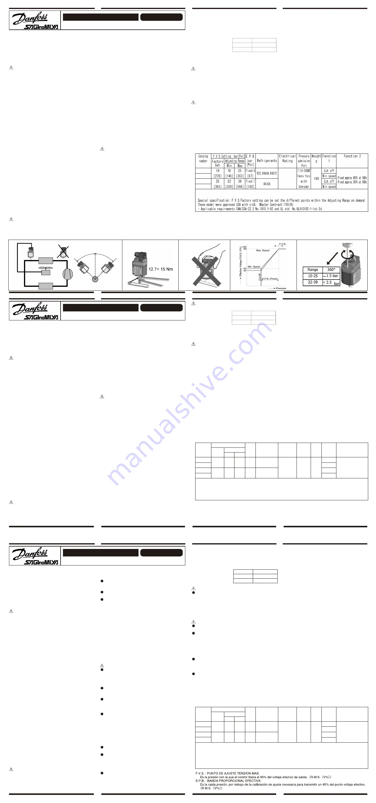 Danfoss XGE-4C Installation Instructions Download Page 1