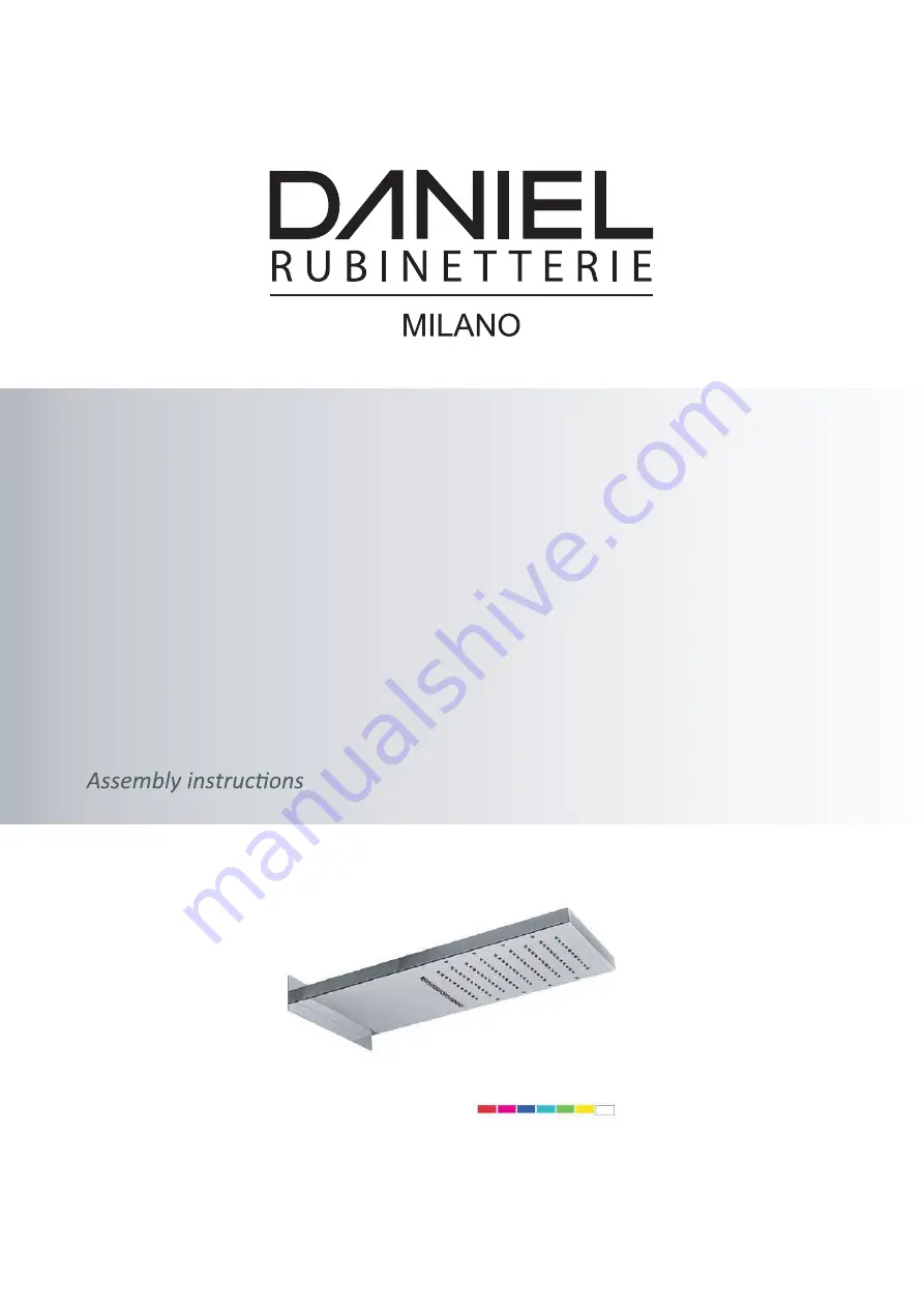 DANIEL RUBINETTERIE A562LCAW Assembly Instructions Manual Download Page 1