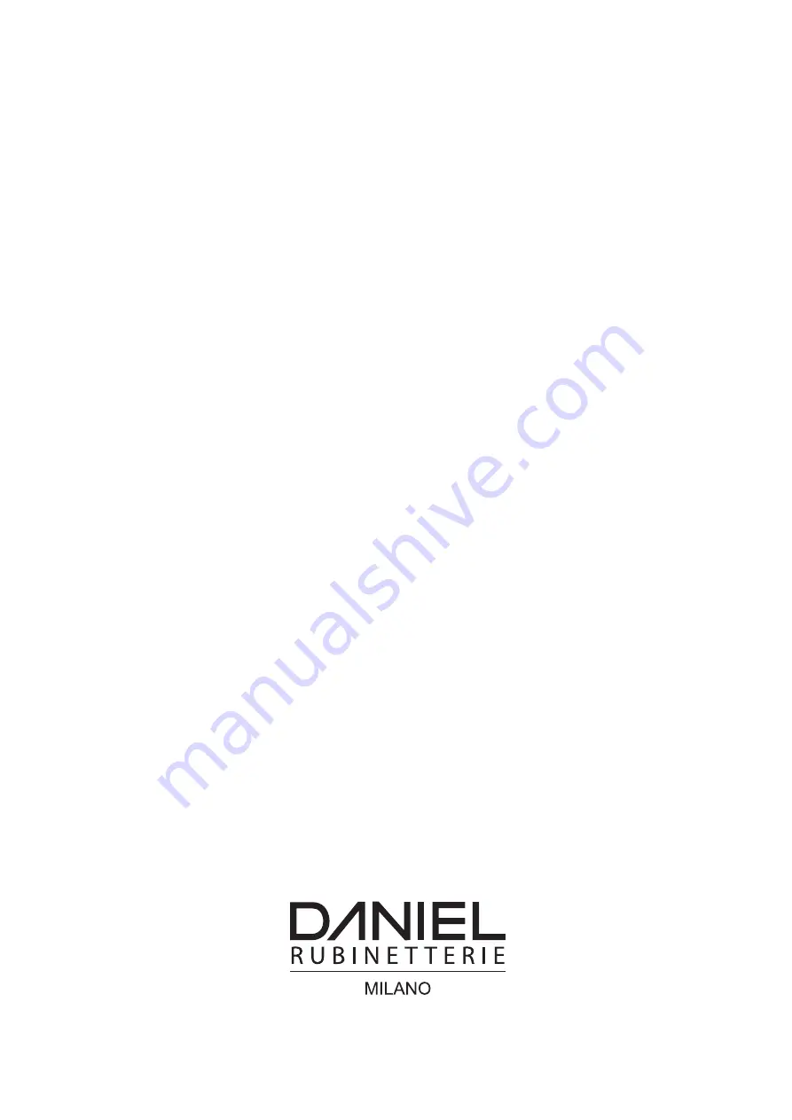 DANIEL RUBINETTERIE A579JCM50NCW Assembly Instructions Manual Download Page 16