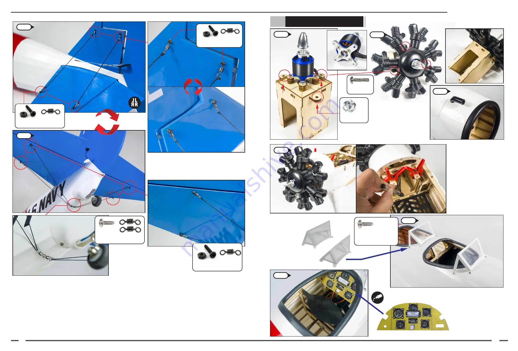 Dansing Wings 1:7 Stearman PT-17 Instruction Manual Download Page 7