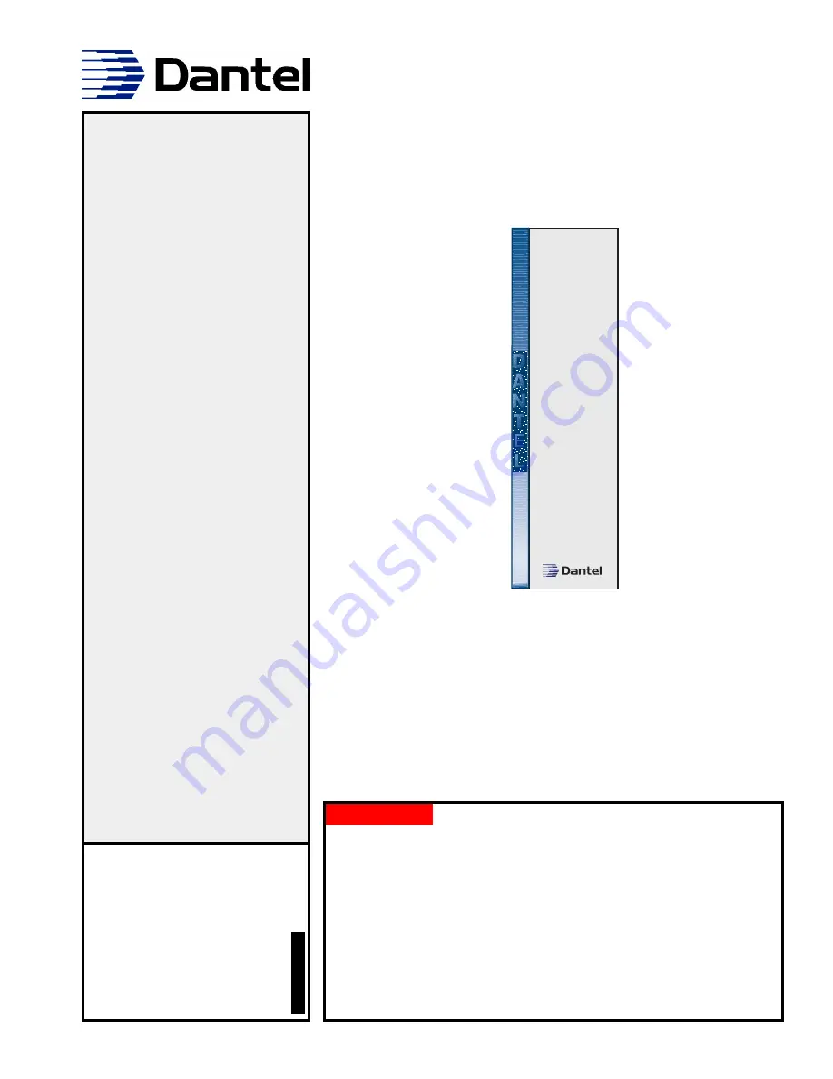 Dantel 44098 Скачать руководство пользователя страница 1