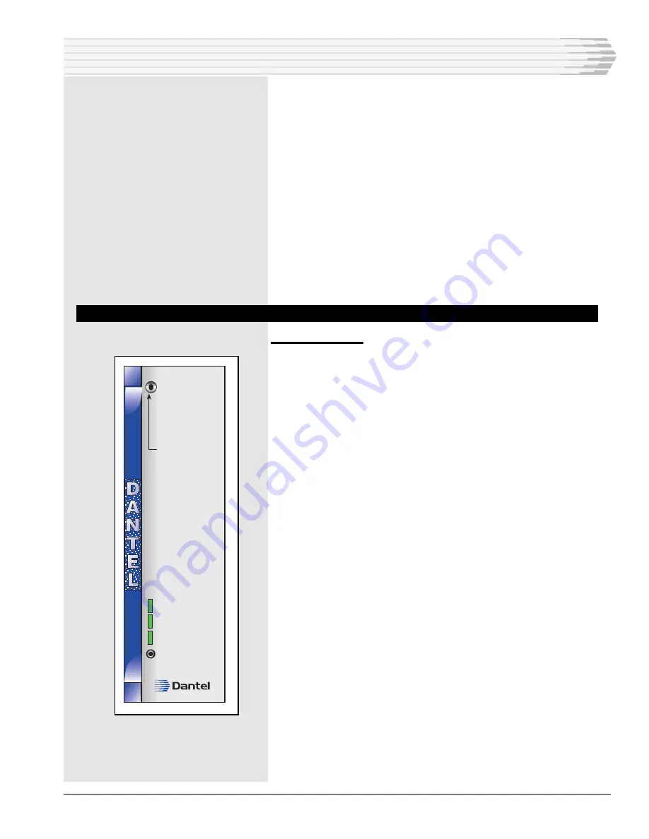 Dantel 46062-02 Installation & Operation Manual Download Page 19