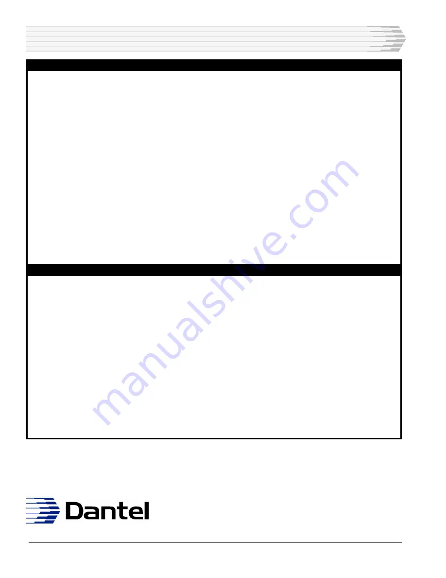 Dantel 46090 Installation & Operation Manual Download Page 6