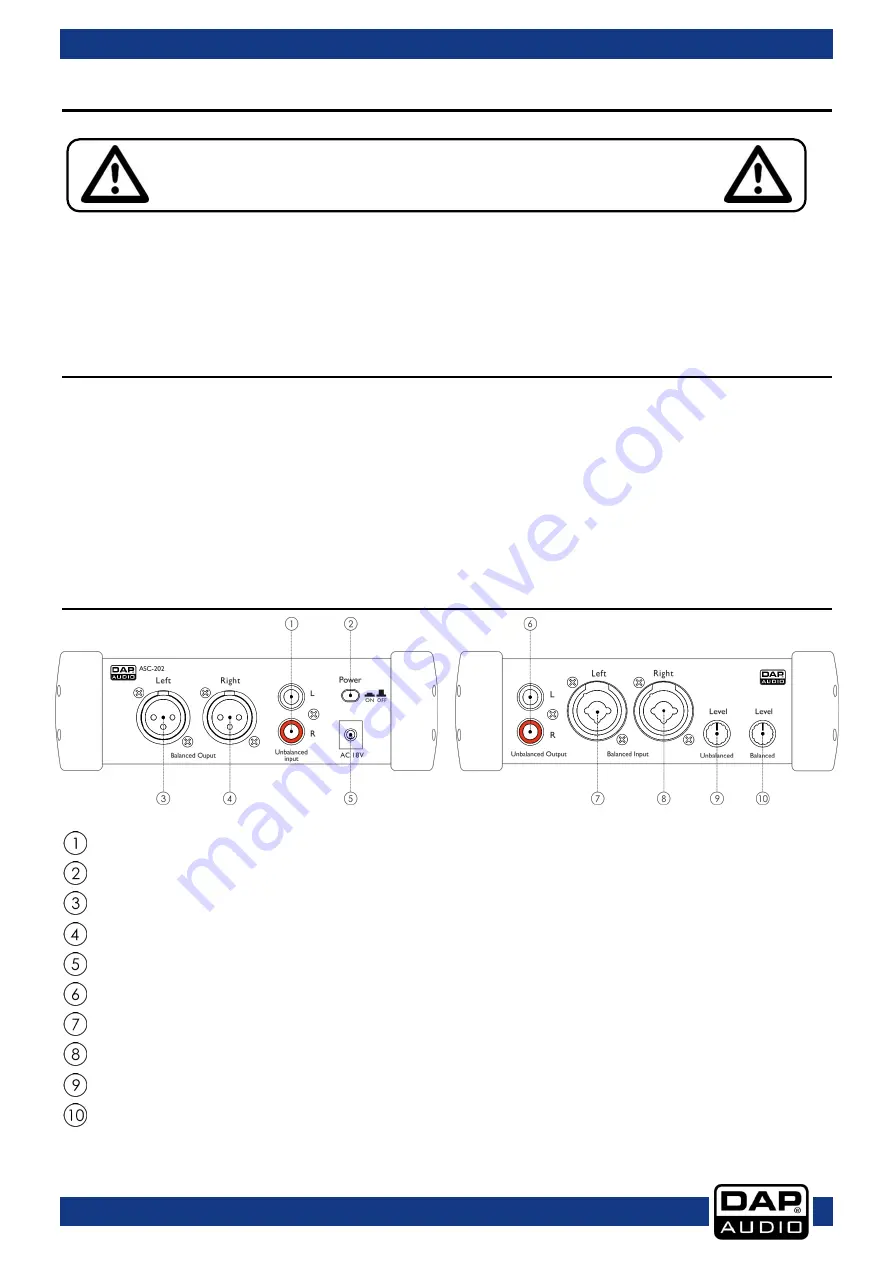 DAPAudio ASC-202 Скачать руководство пользователя страница 2