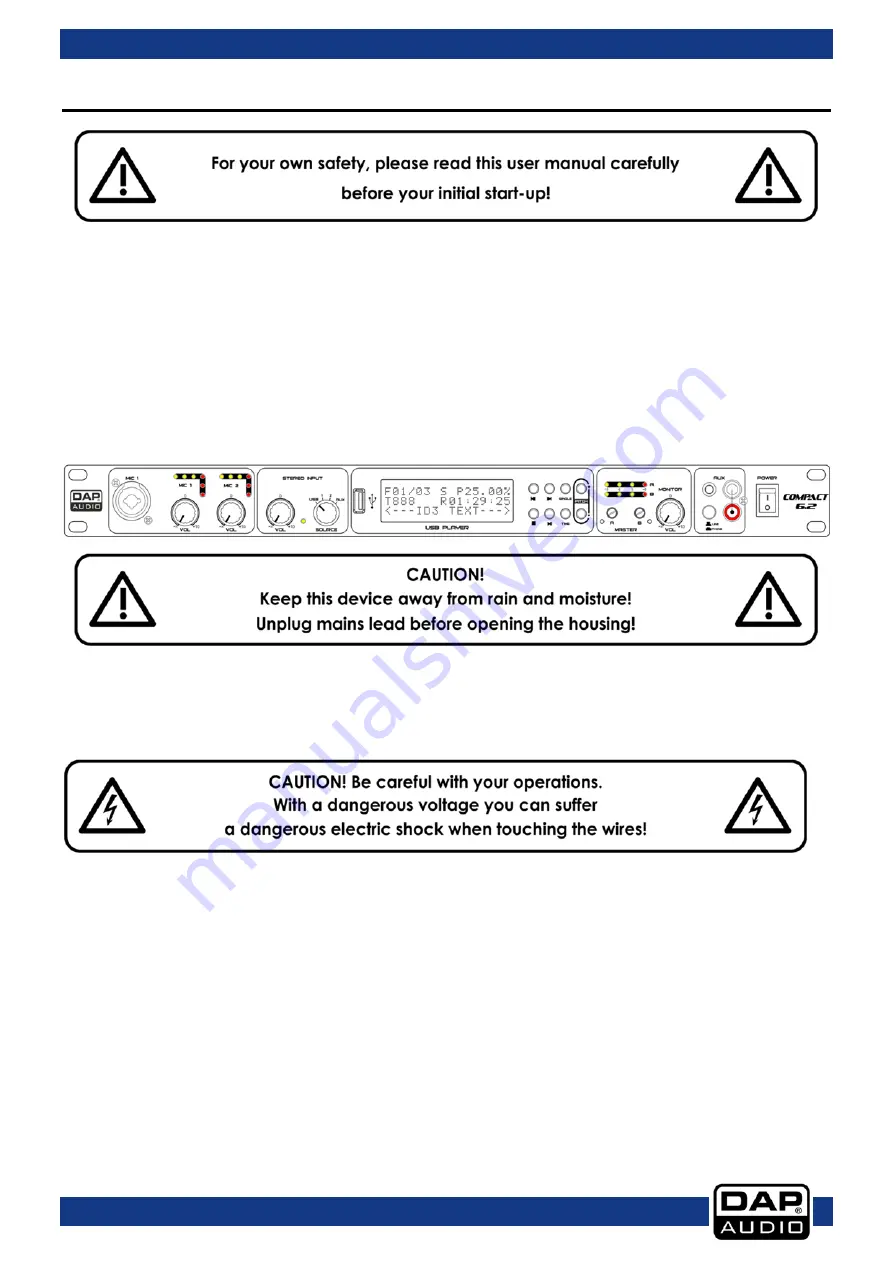 DAPAudio Compact 6.2 D2320 Скачать руководство пользователя страница 3