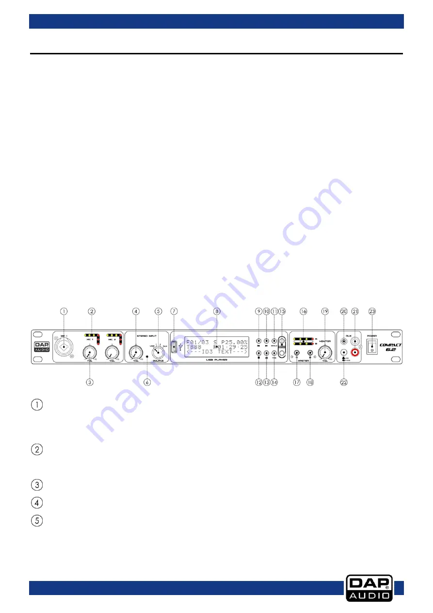 DAPAudio Compact 6.2 D2320 Manual Download Page 6