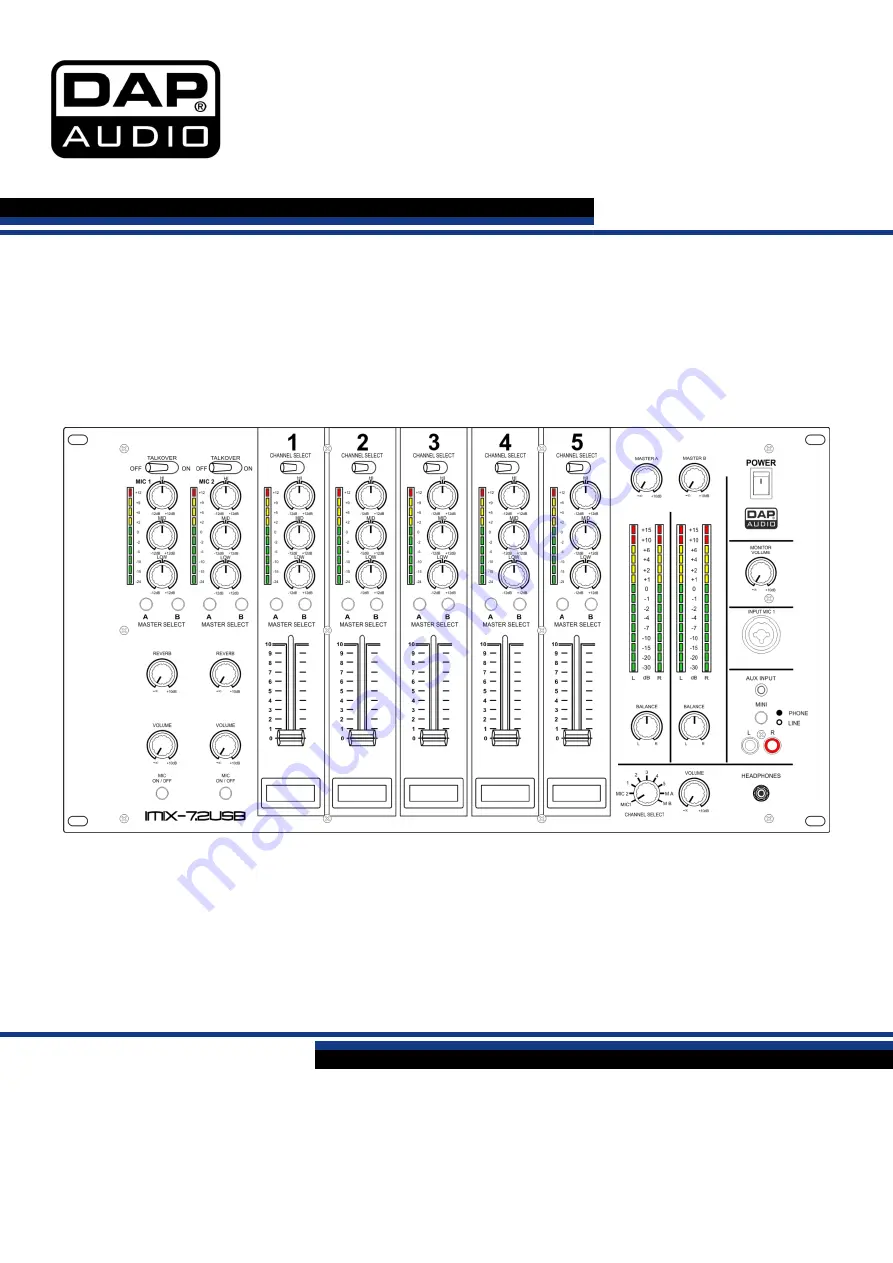 DAPAudio IMIX-7.2 USB Manual Download Page 1