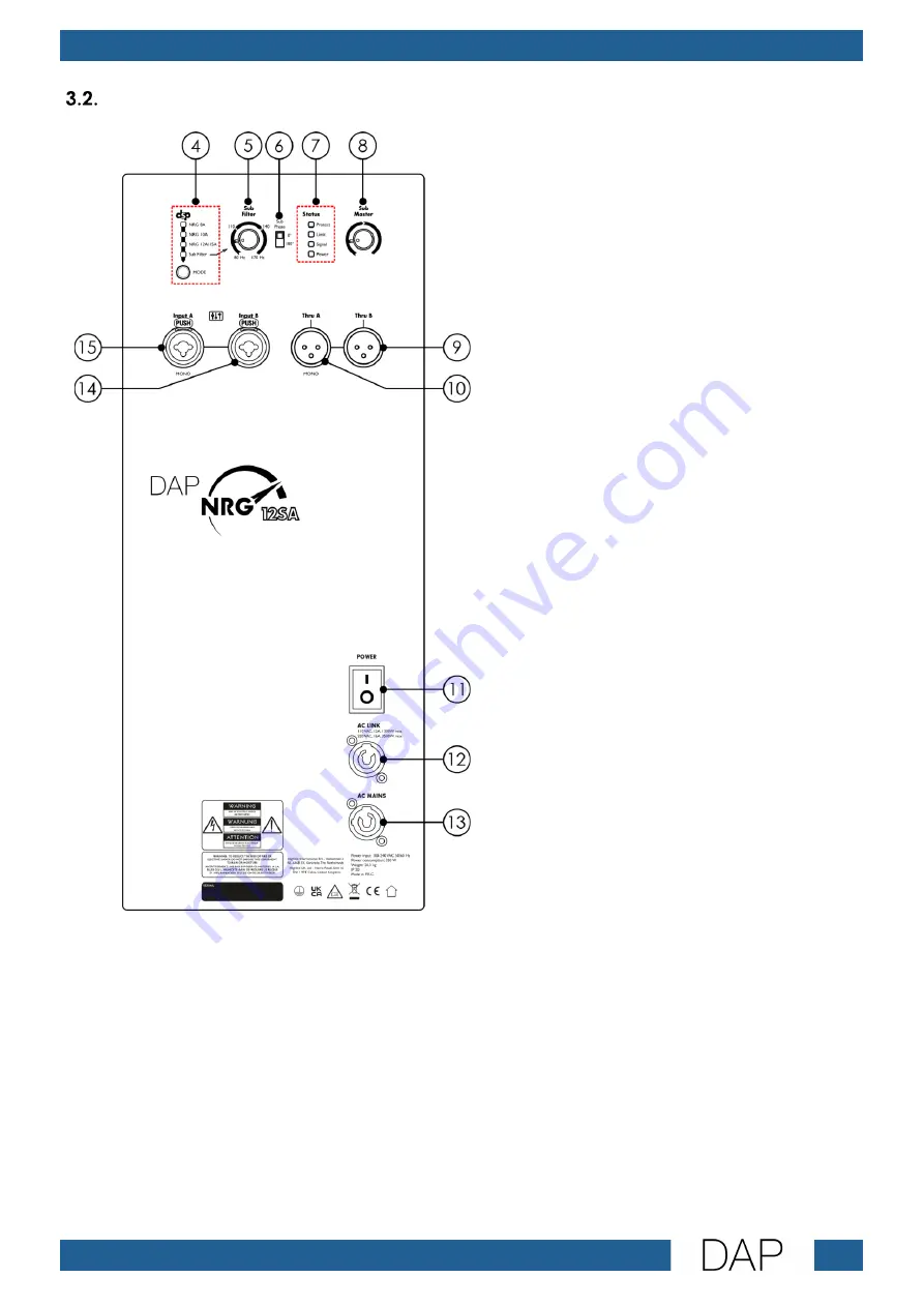 DAPAudio NRG-12SA Скачать руководство пользователя страница 10