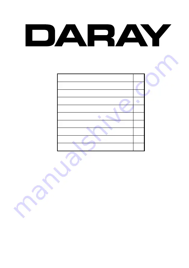 DARAY X230LED Installation And Operating Manual Download Page 3