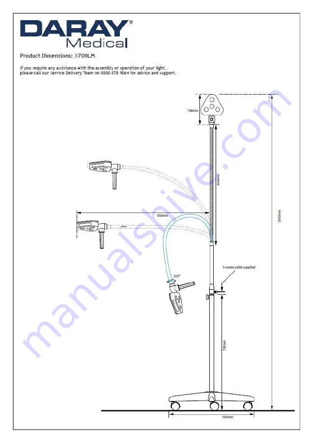 DARAY X700 Operating & Installation Manual Download Page 9