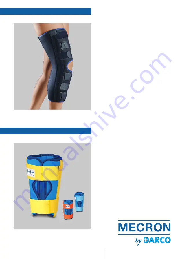 Darco MECRON Knee Splints Manual Download Page 3