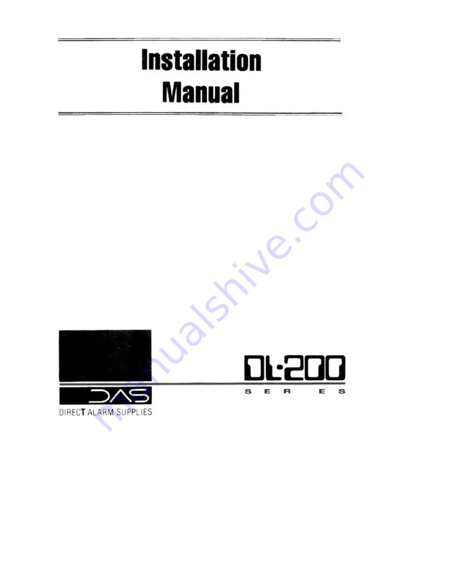 DAS DL200 Installation Manual Download Page 1