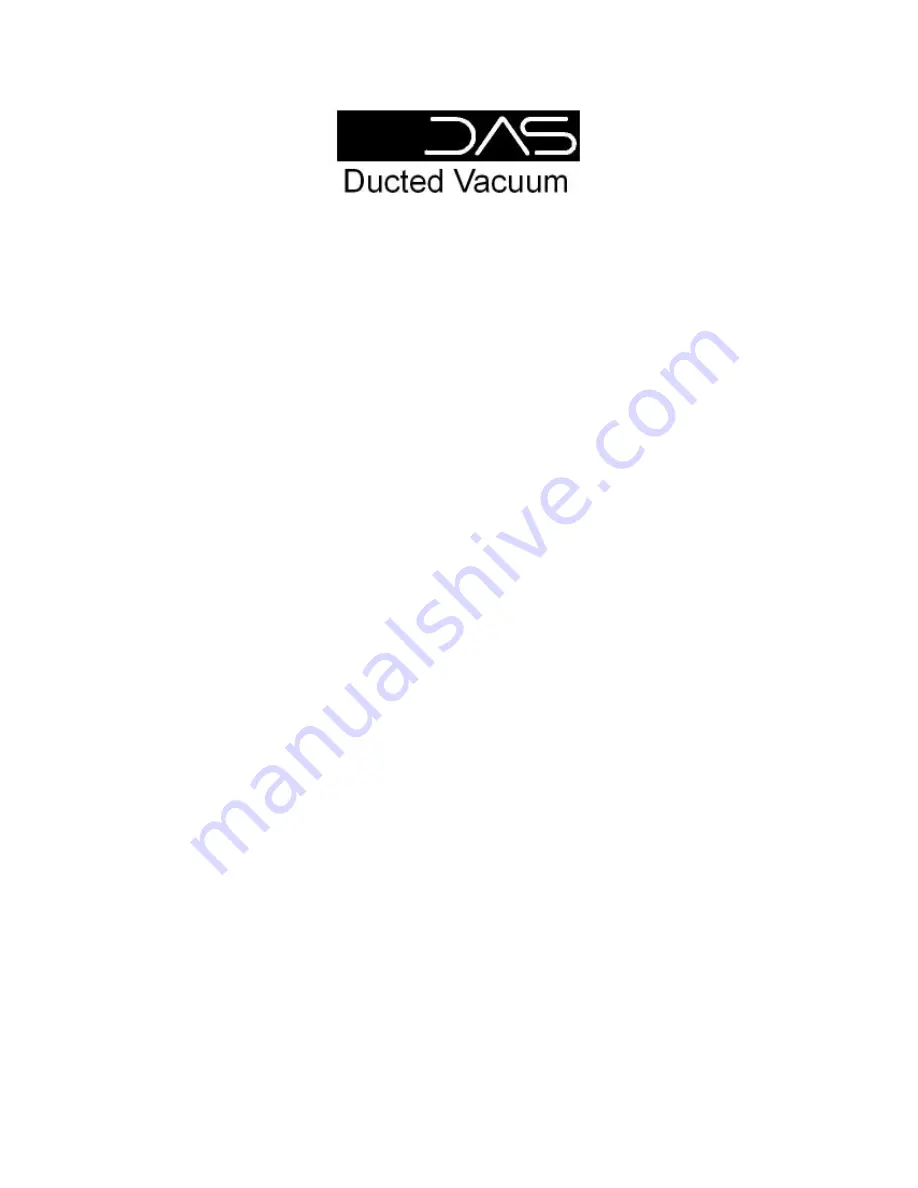 DAS Ducted Vacuum Operating Instructions Download Page 1