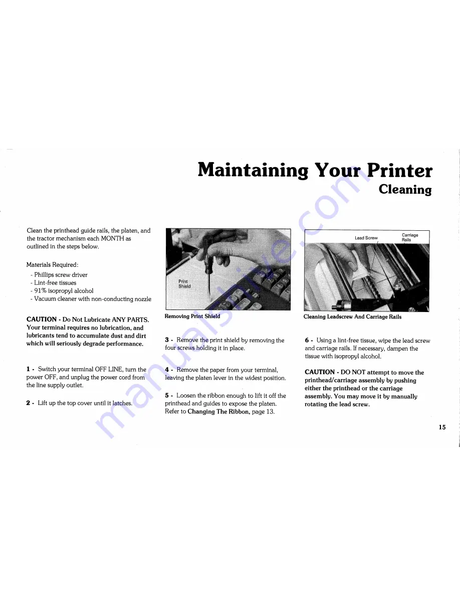 dasher TP1 Operator'S Manual Download Page 20