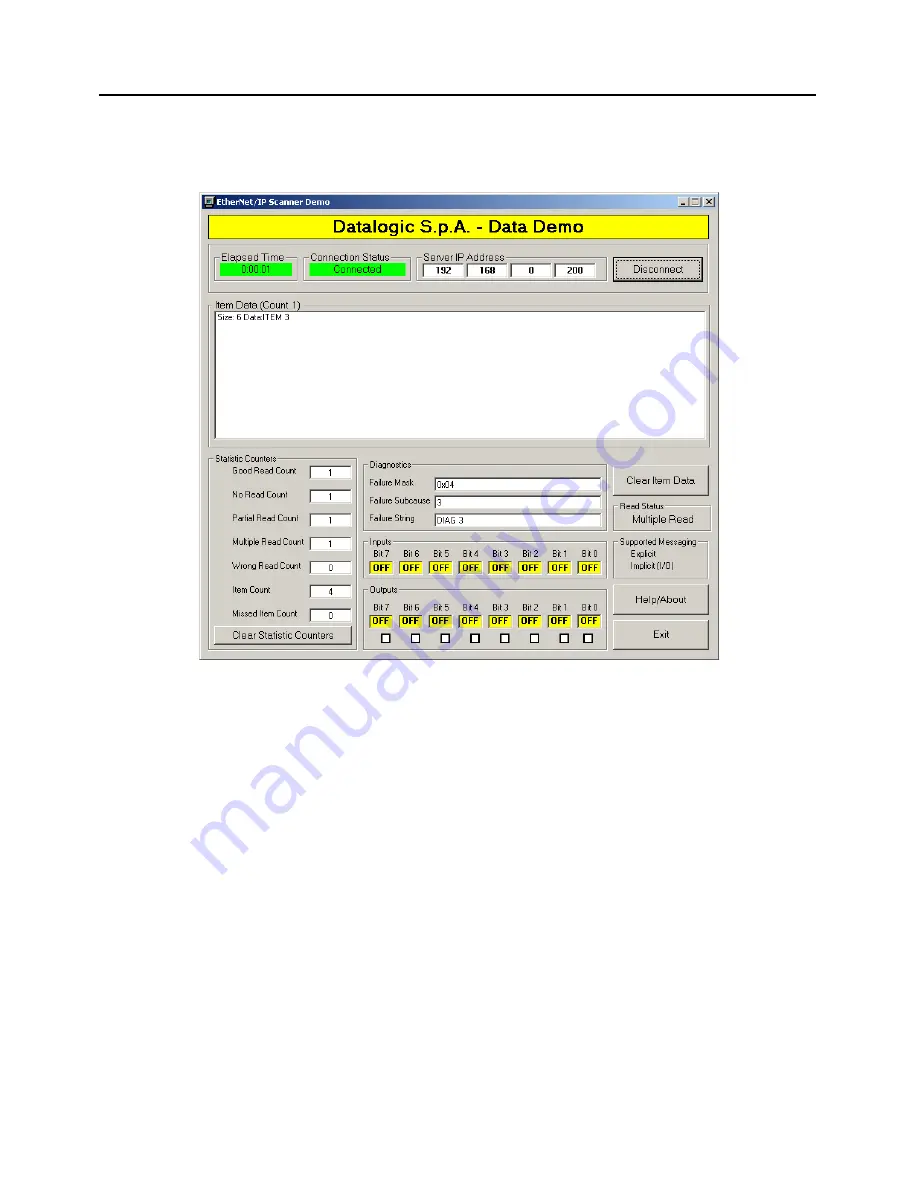 Datalogic EtherNet/IP DS6 00 Series Installation And User Manual Download Page 53