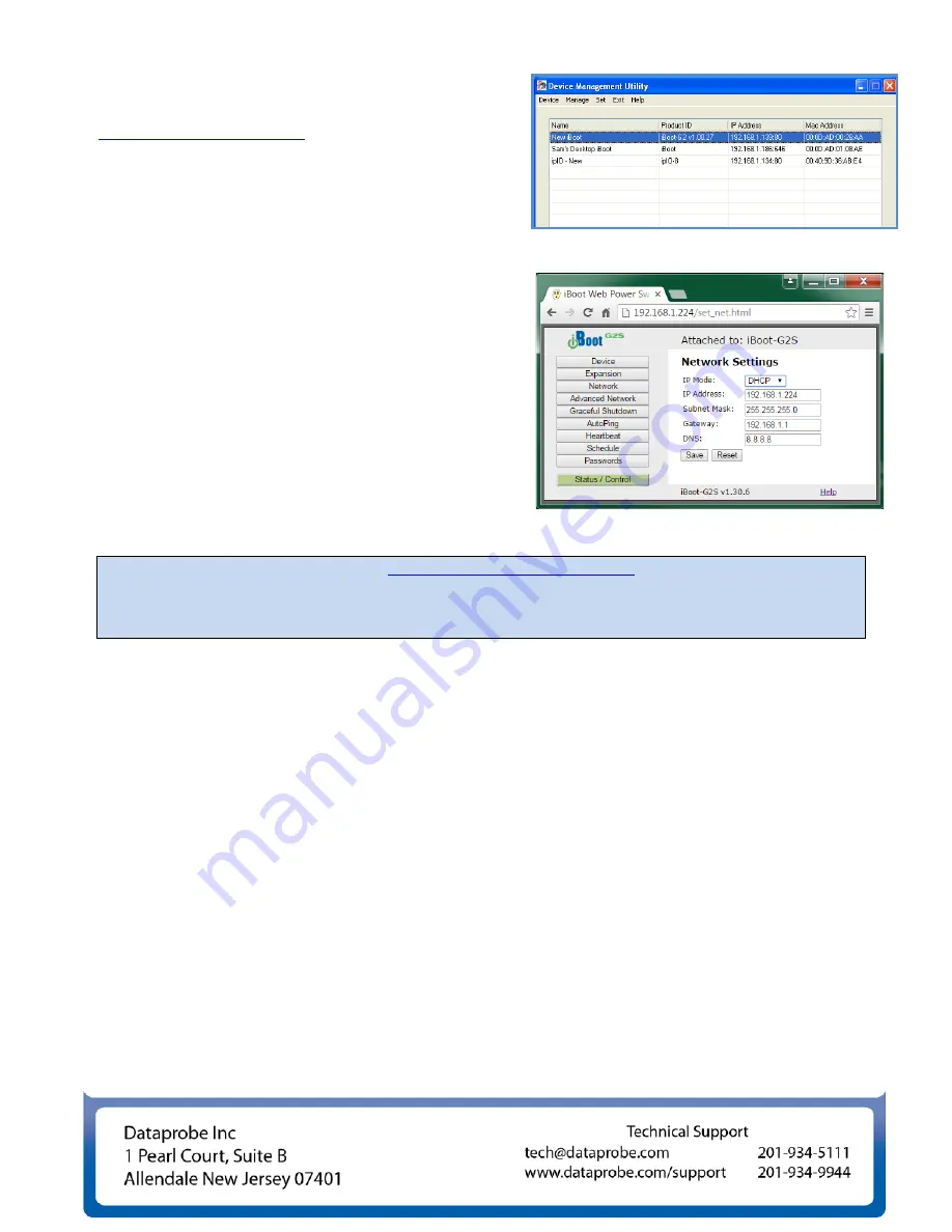 Dataprobe iBoot-G2S Quick Start Manuals Download Page 2