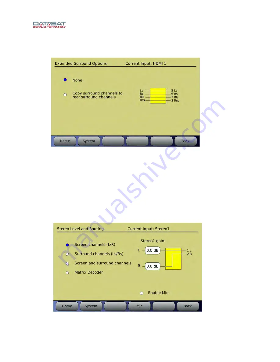 Datasat RS20i Installation And Operating Manual Download Page 72