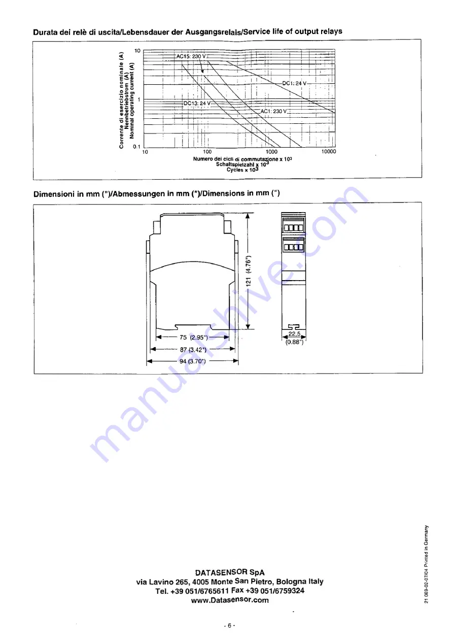 Datasensor SE-SRT Series Скачать руководство пользователя страница 10